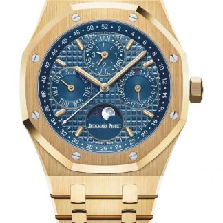 Replik Audemars Piguet Royal Eiche Ewiger Kalender Blau 26574BA.OO.1220BA.01
