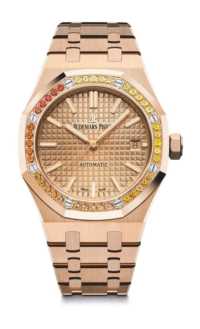 Replik Audemars Piguet Royal Eiche Selbstaufzug Gold 15451OR.YY.1256OR.01