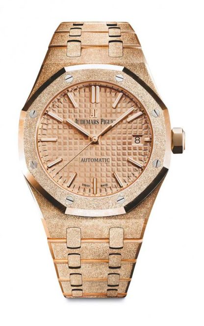 Replik Audemars Piguet Royal Oak Gold mattiert Selbstaufzug Gold 15454OR.GG.1259OR.03
