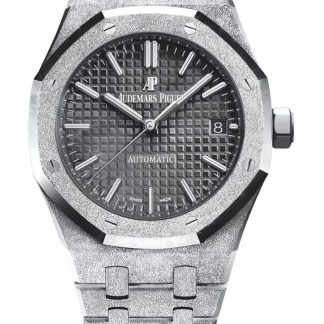 Replik Audemars Piguet Royal Oak Gold mattiert Selbstaufzug Schwarz 15454BC.GG.1259BC.03