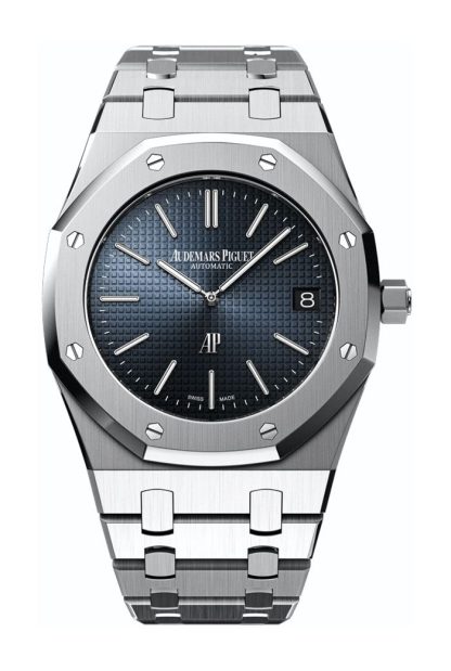 Replik Audemars Piguet Royal Oak Jumbo Extra-Thin Blau 15202ST.OO.1240ST.01