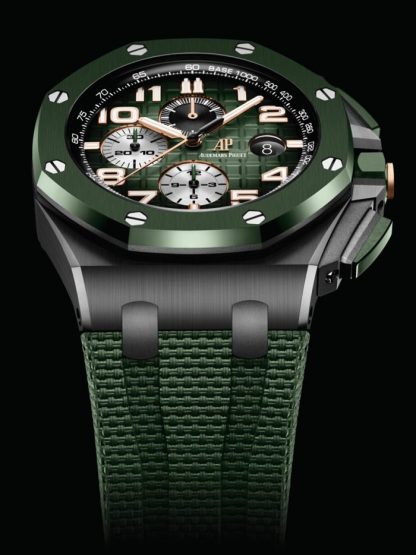 Replik Audemars Piguet Royal Oak Offshore Chronograph Automatik Grün 26405CE-OO-A056CA-01 – Bild 3