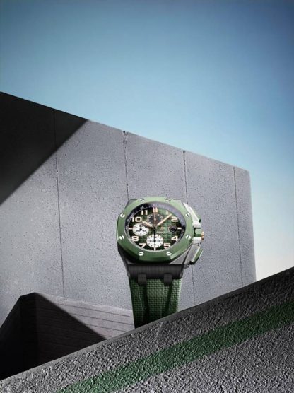 Replik Audemars Piguet Royal Oak Offshore Chronograph Automatik Grün 26405CE-OO-A056CA-01 – Bild 4