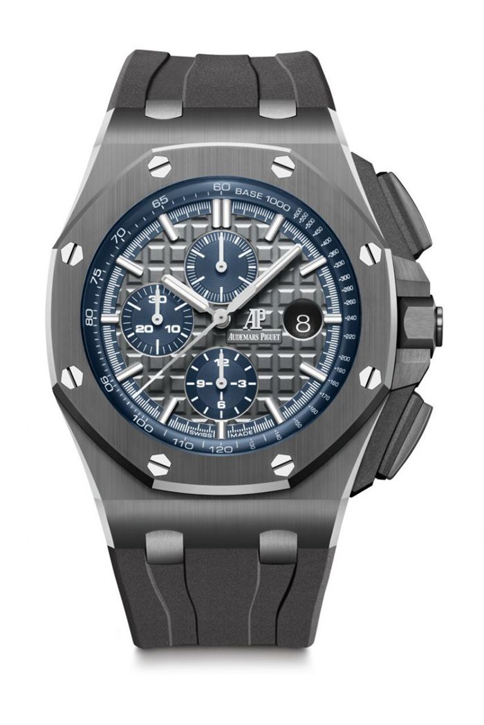 Replik Audemars Piguet Royal Oak Offshore Chronograph mit Selbstaufzug Grau 26405CG.OO.A004CA.01