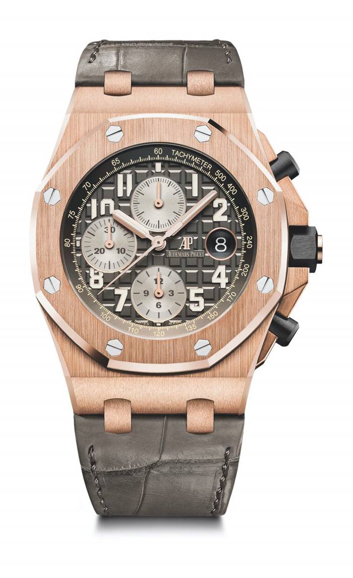 Replik Audemars Piguet Royal Oak Offshore Chronograph mit Selbstaufzug Grau 26470OR.OO.A125CR.01