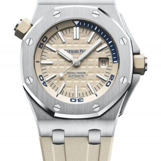 Replik Audemars Piguet Royal Oak Offshore Diver Beige 15710ST.OO.A085CA.01