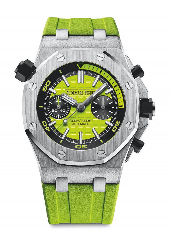 Replik Audemars Piguet Royal Oak Offshore Diver Chronograph Grün 26703ST.OO.A038CA.01