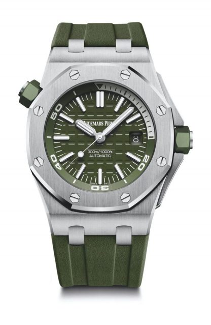 Replik Audemars Piguet Royal Oak Offshore Diver Grün 15710ST.OO.A052CA.01