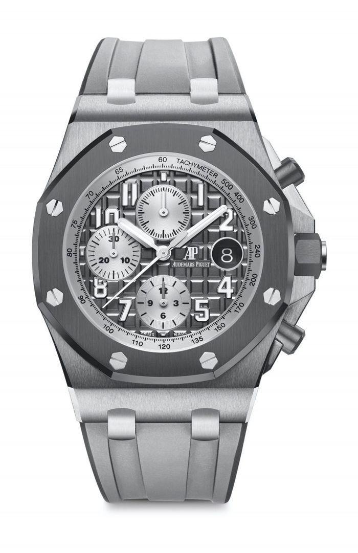 Replik Audemars Piguet Royal Oak Offshore Selbstaufzug Chronograph Grau 26470IO.OO.A006CA.01