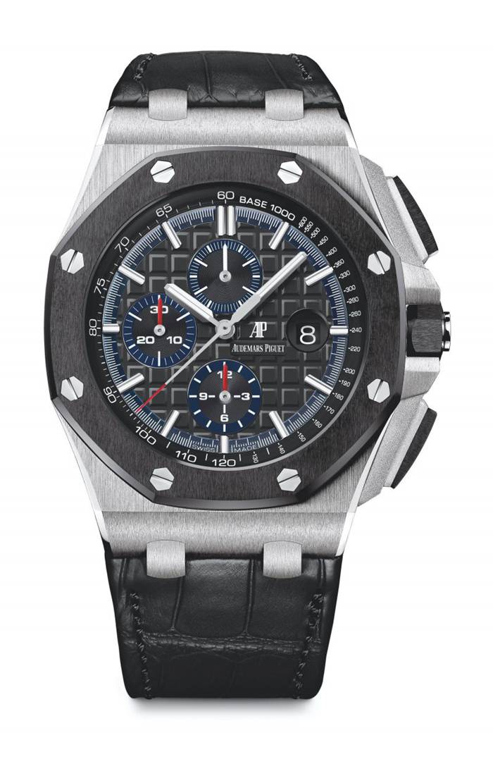 Replik Audemars Piguet Royal Oak Offshore Selbstaufzug Chronograph Schwarz 26411PO.OO.A002CR.01
