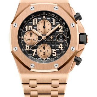 Replik Audemars Piguet Royal Oak Offshore Selbstaufzug Chronograph Schwarz Gold 26470OR.OO.1000OR.03