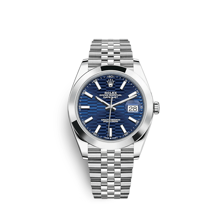 Replik Rolex Datejust 126300 41mm Hellblau Jubilee