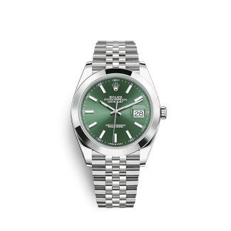 Replik Rolex Datejust 126300 41mm Mint grün Jubilee