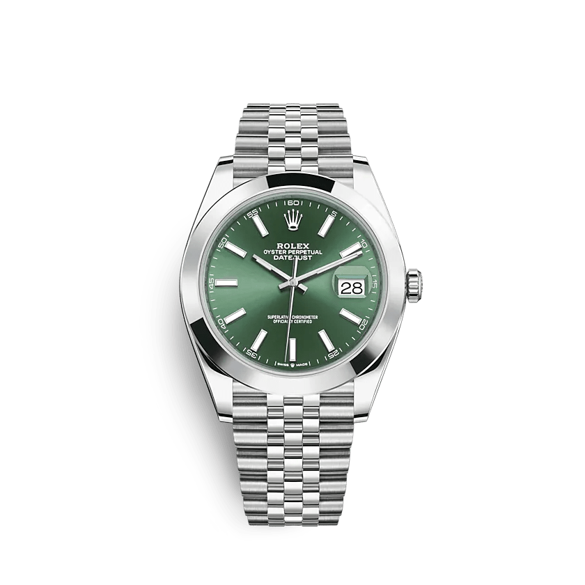 Replik Rolex Datejust 126300 41mm Mint grün Jubilee
