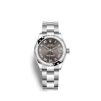 Replik Rolex Datejust 31mm 278344RBR Dunkelgrau