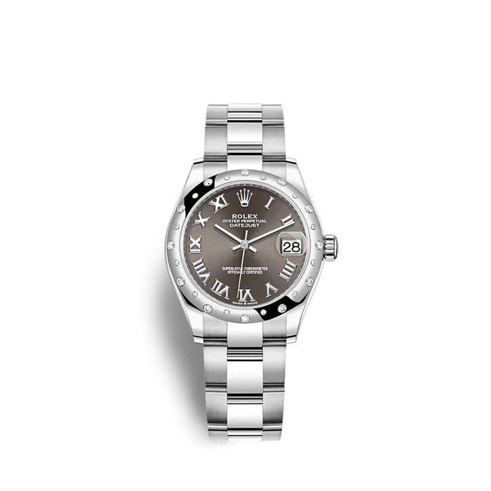 Replik Rolex Datejust 31mm 278344RBR Dunkelgrau