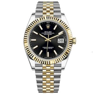 Replik Rolex Datejust 41mm 126333 Schwarz Index Jubilee