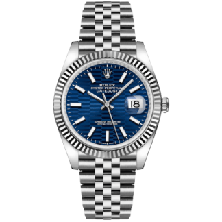 Replik Rolex Datejust Blau geriffeltes Motiv Zifferblatt 36mm 126234 Jubilee