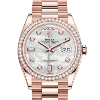 Replik Rolex Day-Date 36 Oyster 36 mm Everose Gold und Diamanten 128345RBR