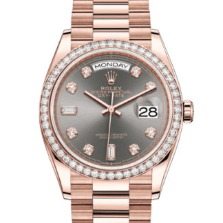 Replik Rolex Day-Date 36 Oyster 36 mm Everose Gold und Diamanten 128345RBR