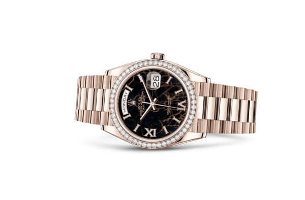 Replik Rolex Day-Date 36 Oyster 36 mm Everose Gold und Diamanten 128345RBR – Bild 2