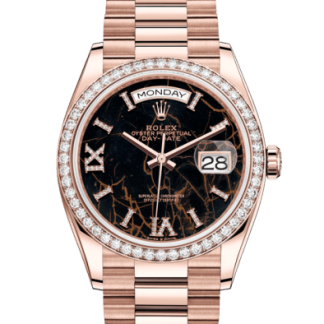 Replik Rolex Day-Date 36 Oyster 36 mm Everose Gold und Diamanten 128345RBR