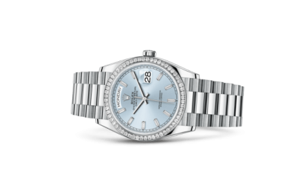 Replik Rolex Day-Date 36 Oyster 36 mm Platin und Diamanten 128396TBR – Bild 2