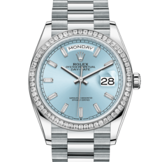Replik Rolex Day-Date 36 Oyster 36 mm Platin und Diamanten 128396TBR