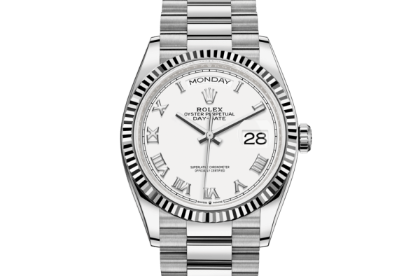 Replik Rolex Day-Date 36 Oyster 36 mm Weißgold 128239