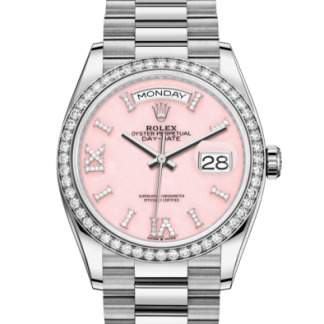 Replik Rolex Day-Date 36 Oyster 36 mm Weißgold und Diamanten 128349RBR