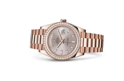 Replik Rolex Day-Date 40 Oyster 40 mm Everose Gold und Diamanten 228345RBR – Bild 2