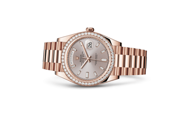 Replik Rolex Day-Date 40 Oyster 40 mm Everose Gold und Diamanten 228345RBR – Bild 2