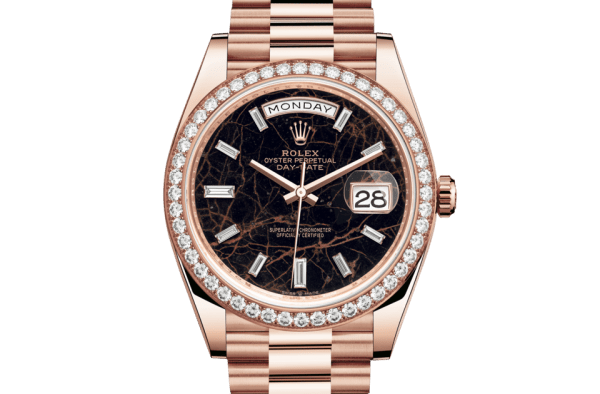 Replik Rolex Day-Date 40 Oyster 40 mm Everose Gold und Diamanten 228345RBR