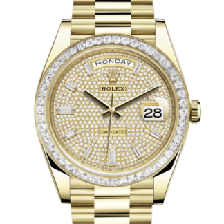 Replik Rolex Day-Date 40 Oyster 40 mm Gelbgold und Diamanten 228398TBR