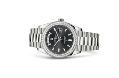 Replik Rolex Day-Date 40 Oyster 40 mm Weißgold und Diamanten 228349RBR – Bild 2
