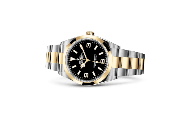 Replik Rolex Explorer Oyster 36 mm Oystersteel und Gelbgold 124273 – Bild 2