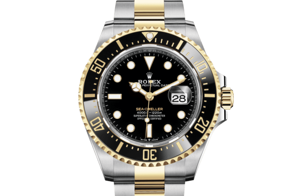 Replik Rolex Sea-Dweller Oyster 43 mm Oystersteel und Gelbgold 126603