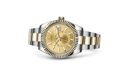 Replik Rolex Sky-Dweller Oyster 42 mm Oystersteel und Gelbgold 326933 – Bild 2