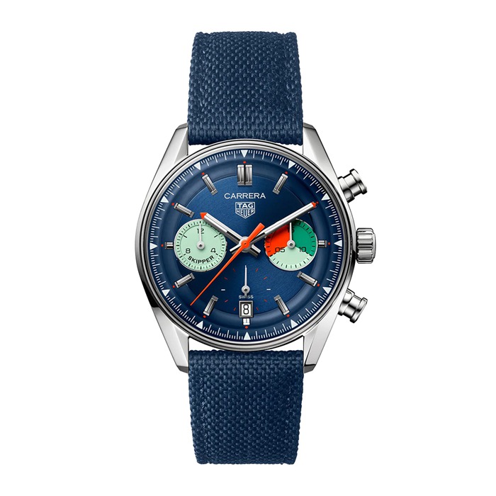 TAG Heuer Carrera Chronograph Skipper 39mm Herrenuhr Blau CBS2213.FN6002