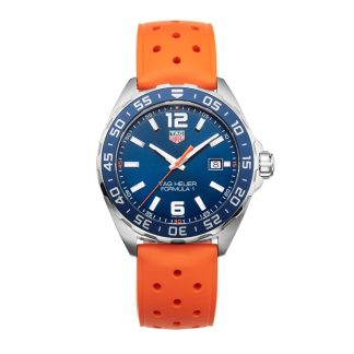 TAG Heuer Formula 1 43mm Herrenuhr Orange Gummiarmband WAZ1010.FT8028