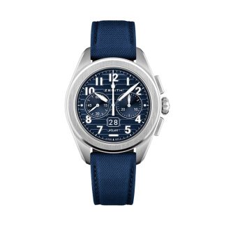 Zenith Pilot Automatic 42,5 mm Herrenuhr Blau 2 Bänder 03.4000.3652/51.I003